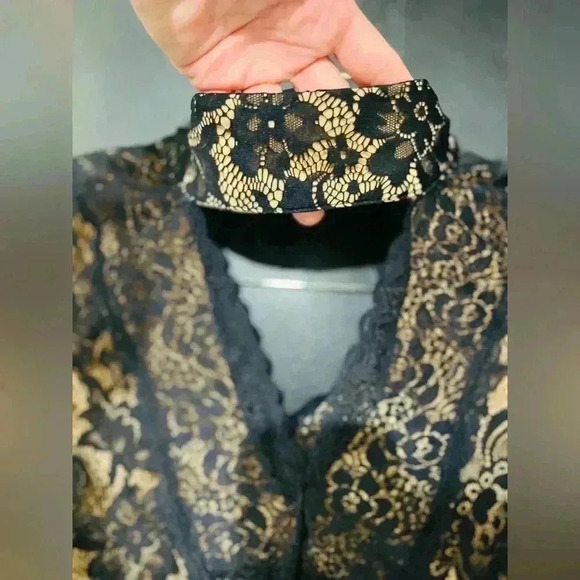 BLACK WIDOW LACE BODYSUIT TOP WINDSOR SIZE SMLL TO MED FITS - Picture 7 of 11